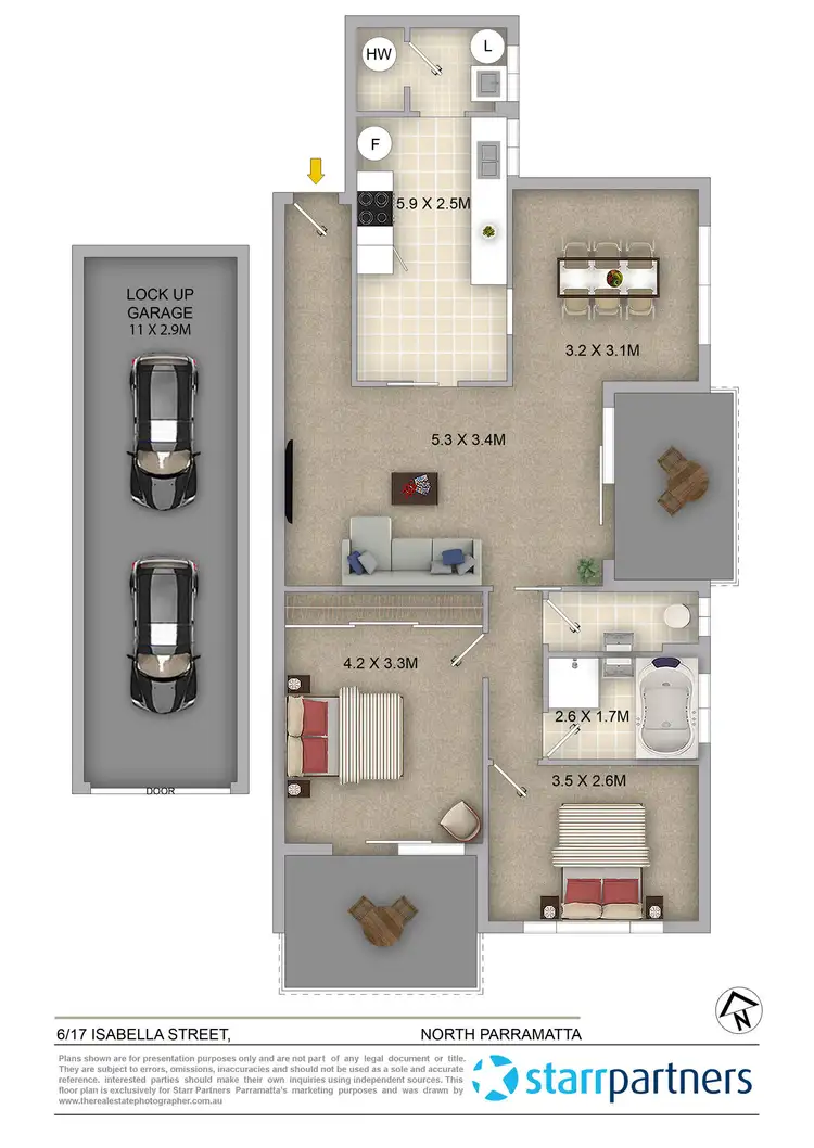 Floorplan of Homely apartment listing, 6/15-17 Isabella Street, North Parramatta NSW 2151