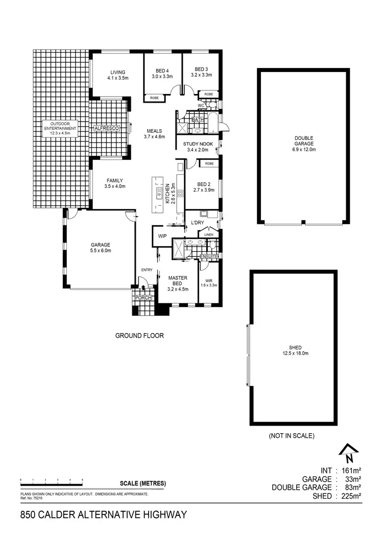 Floorplan of Homely house listing, 850 Calder Alternative Highway, Lockwood South VIC 3551