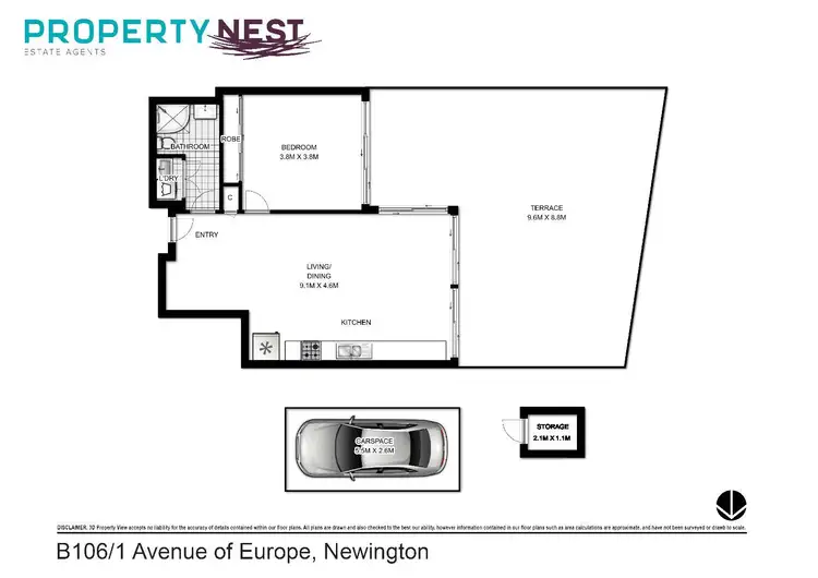 Floorplan of Homely apartment listing, B106/1 Avenue of Europe, Newington NSW 2127