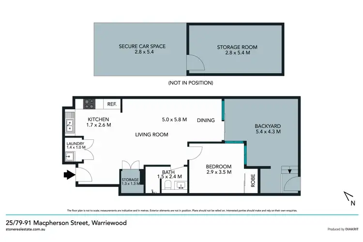 Floorplan of Homely apartment listing, 25/79-91 Macpherson Street, Warriewood NSW 2102