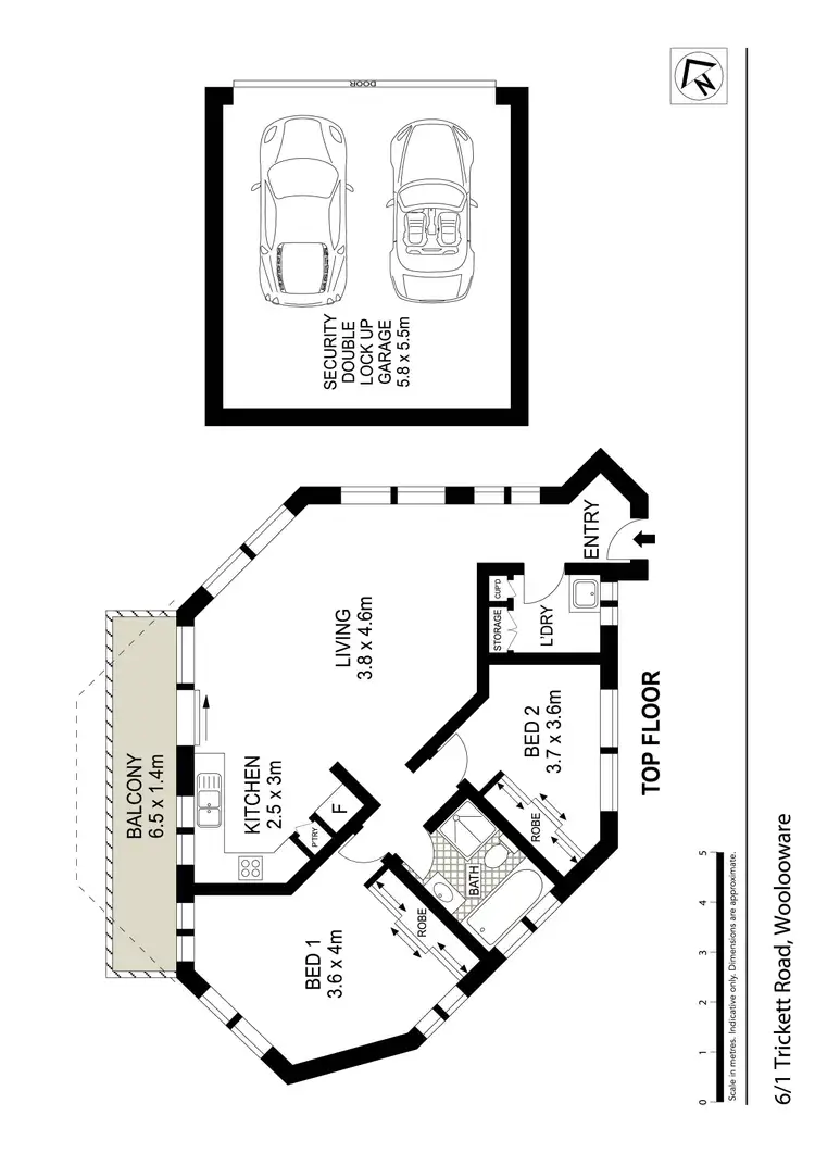 Floorplan of Homely apartment listing, 6/1 Trickett Road, Woolooware NSW 2230
