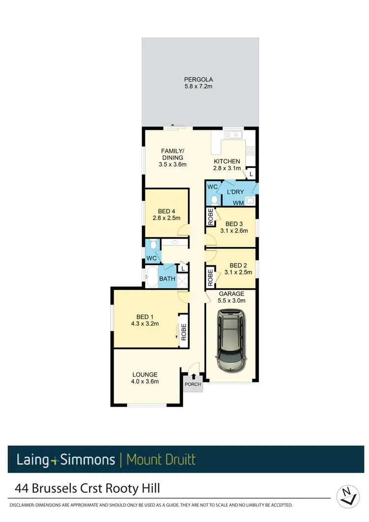 Floorplan of Homely house listing, 44 Brussels Crescent, Rooty Hill NSW 2766