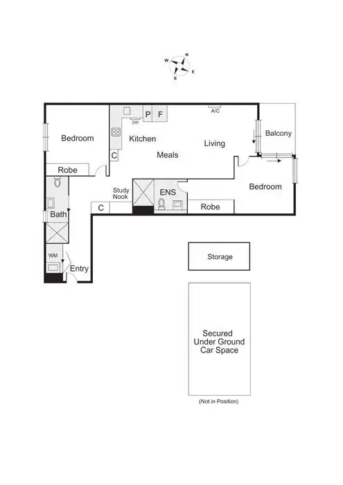 Floorplan of Homely apartment listing, 215/99 Dow Street, Port Melbourne VIC 3207