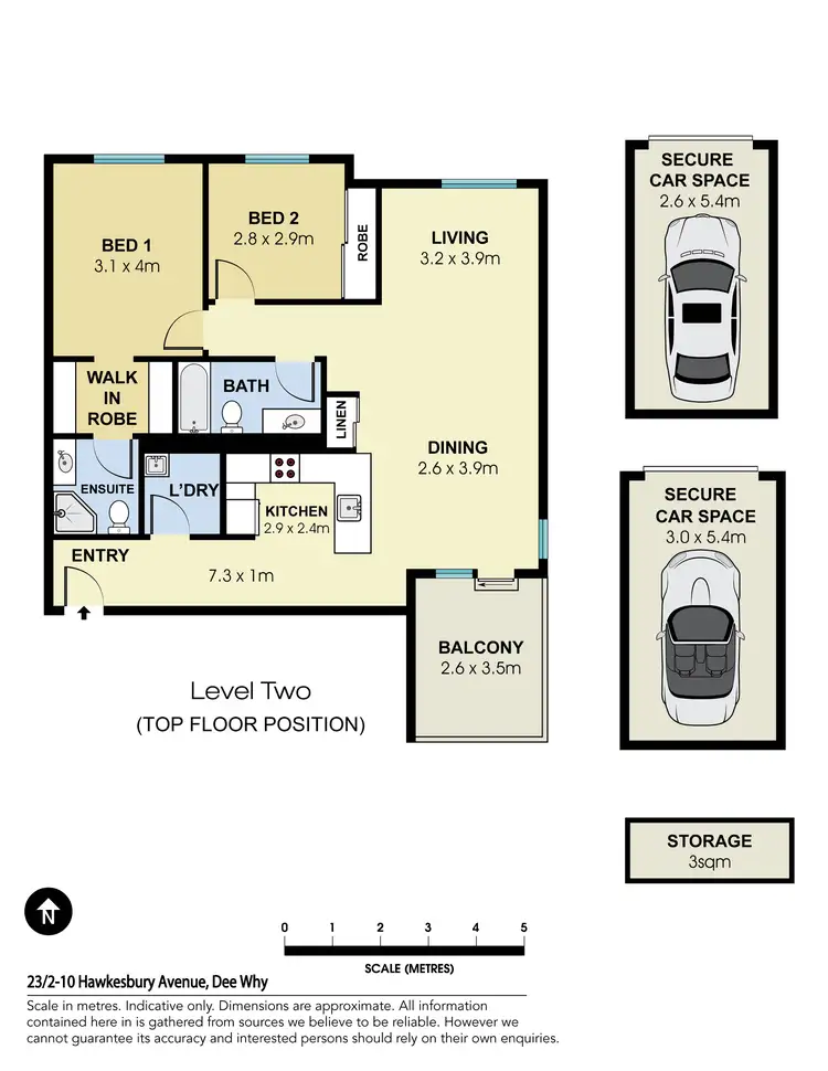 Floorplan of Homely apartment listing, 23/2-10 Hawkesbury Avenue, Dee Why NSW 2099