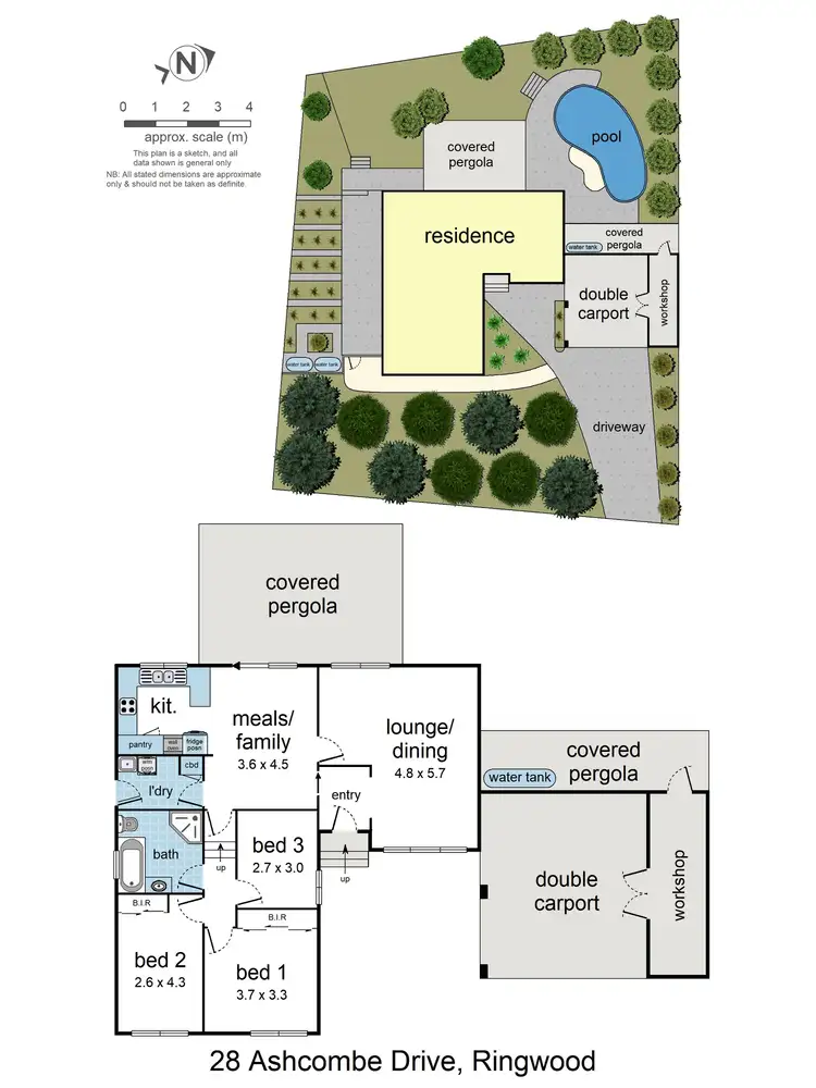 Floorplan of Homely house listing, 28 Ashcombe Drive, Ringwood VIC 3134