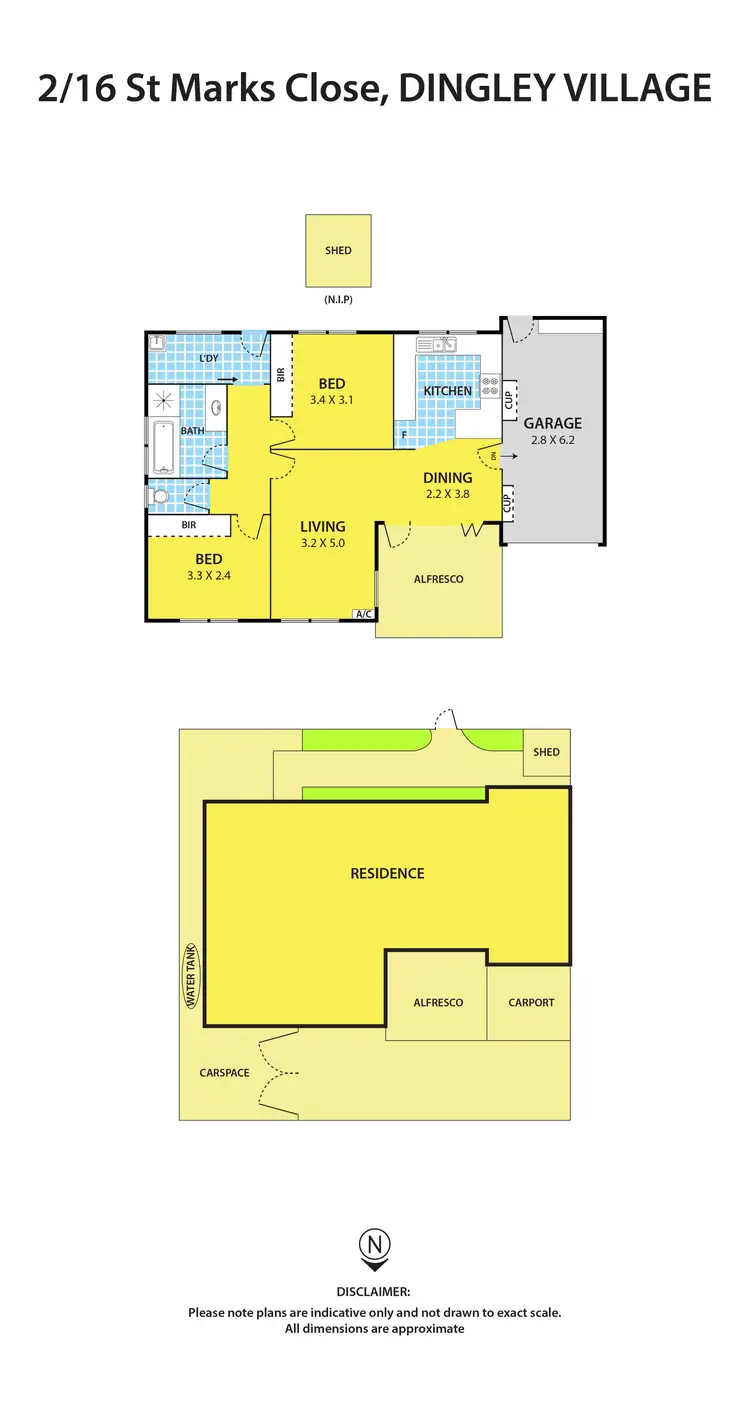 Floorplan of Homely unit listing, 2/16 St Marks Close, Dingley Village VIC 3172