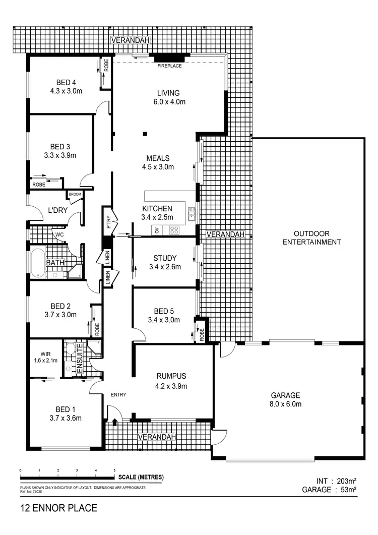 Floorplan of Homely house listing, 12 Ennor Place, Kangaroo Flat VIC 3555