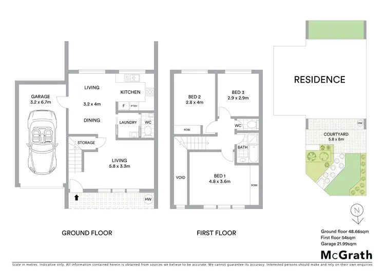 Floorplan of Homely townhouse listing, 12/33 Yarrawonga Street, Ngunnawal ACT 2913