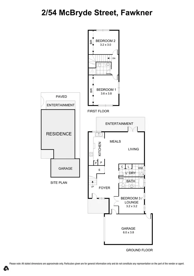 Floorplan of Homely townhouse listing, 2/54 McBryde Street, Fawkner VIC 3060