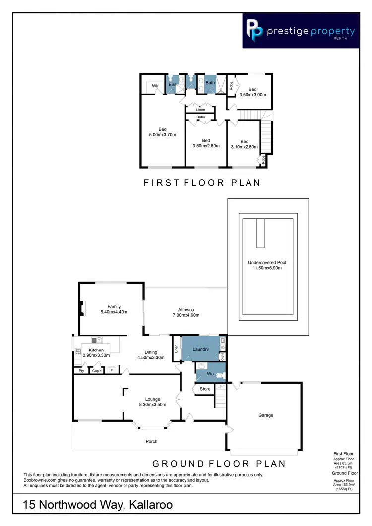 Floorplan of Homely house listing, 15 Northwood Way, Kallaroo WA 6025