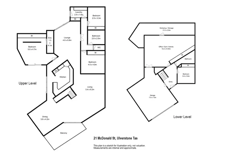 Floorplan of Homely house listing, 21 McDonald Street, Ulverstone TAS 7315