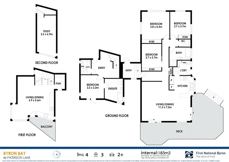 Floorplan of Homely house listing, 46 Paterson Lane, Byron Bay NSW 2481