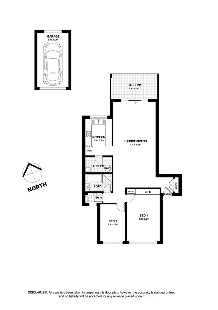 Floorplan of Homely apartment listing, 16/87 Flora Street, Sutherland NSW 2232