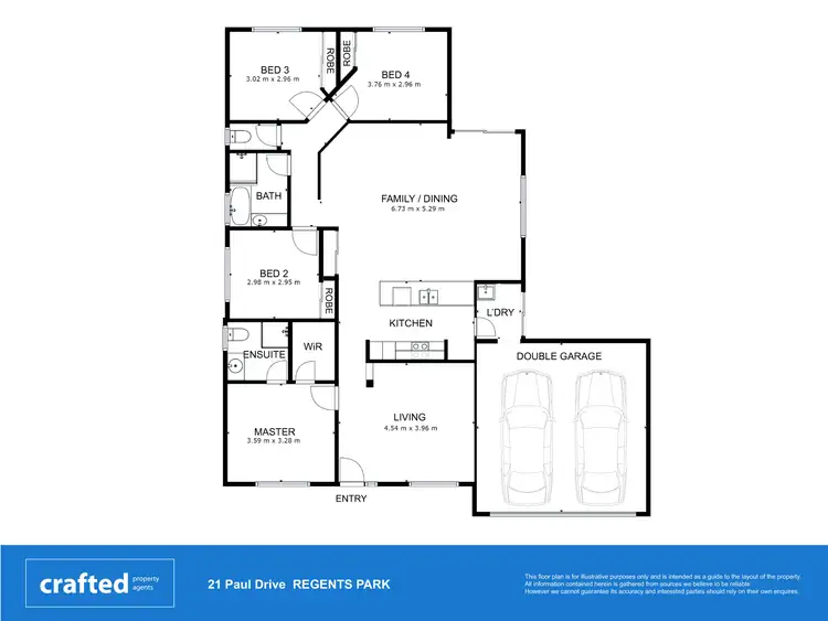 Floorplan of Homely house listing, 21 Paul Drive, Regents Park QLD 4118