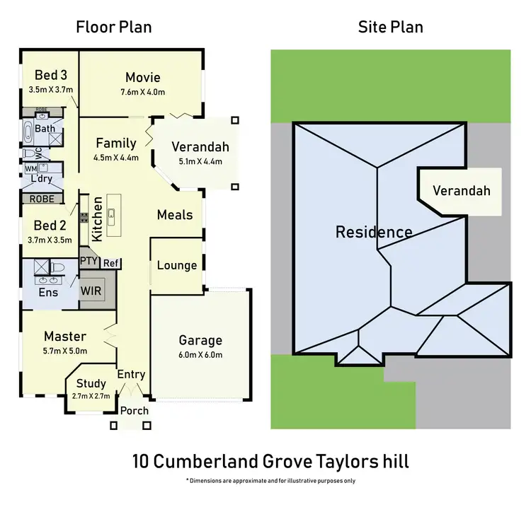Floorplan of Homely house listing, 10 Cumberland Grove, Taylors Hill VIC 3037