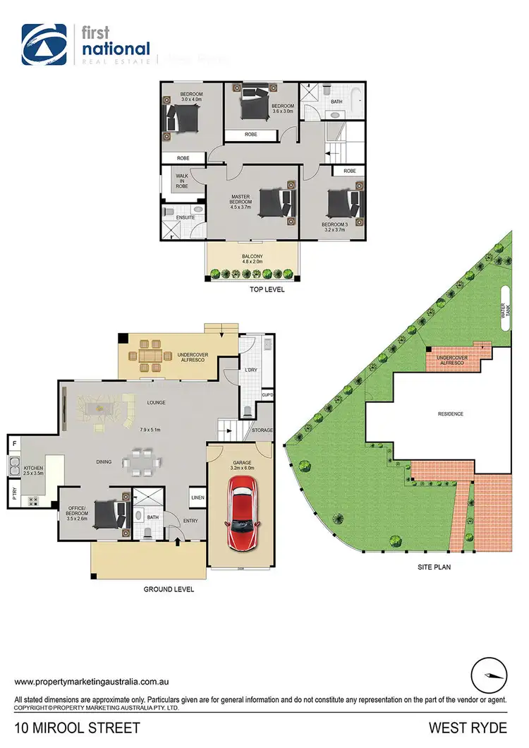 Floorplan of Homely semi-detached listing, 10 Mirool Street, West Ryde NSW 2114