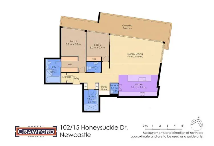 Floorplan of Homely unit listing, 102/15 Honeysuckle Drive, Newcastle NSW 2300
