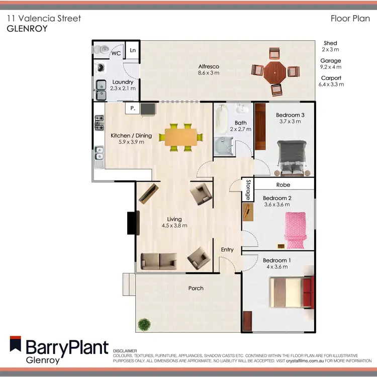 Floorplan of Homely house listing, 11 Valencia Street, Glenroy VIC 3046