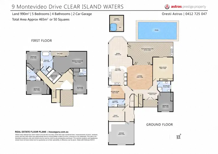 Floorplan of Homely house listing, 9 Montevideo Drive, Clear Island Waters QLD 4226