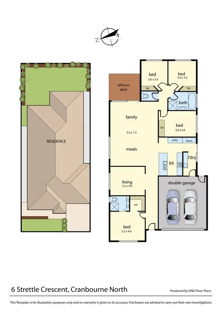 Floorplan of Homely house listing, 6 Strettle Crescent, Cranbourne North VIC 3977