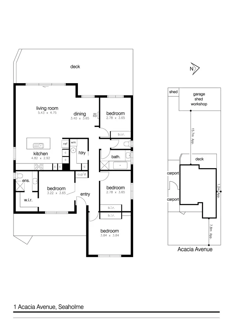Floorplan of Homely house listing, 1 Acacia Avenue, Seaholme VIC 3018