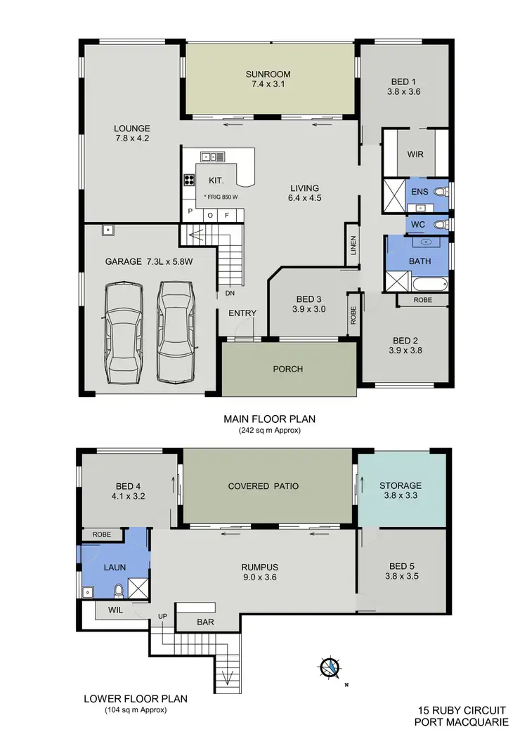 Floorplan of Homely house listing, 15 Ruby Circuit, Port Macquarie NSW 2444