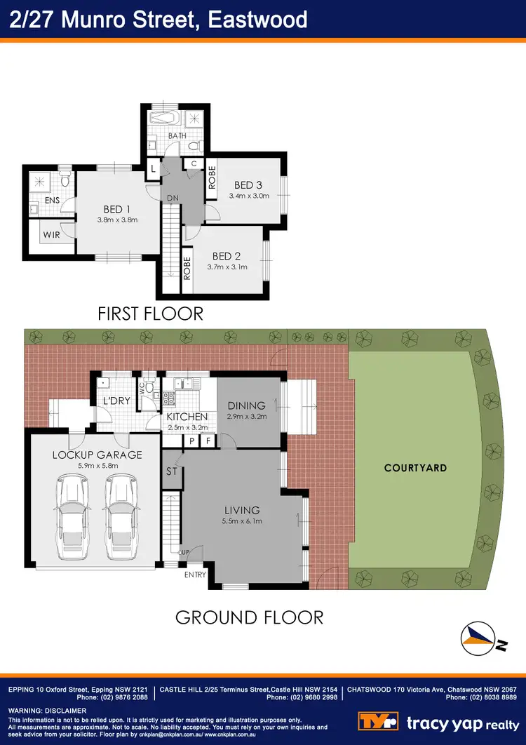 Floorplan of Homely townhouse listing, 2/27-29 Munro Street, Eastwood NSW 2122
