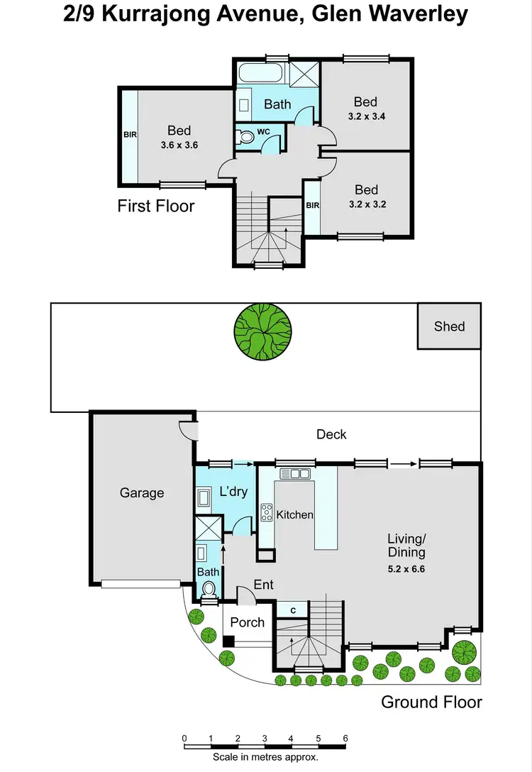 Floorplan of Homely townhouse listing, 2/9 Kurrajong Avenue, Glen Waverley VIC 3150