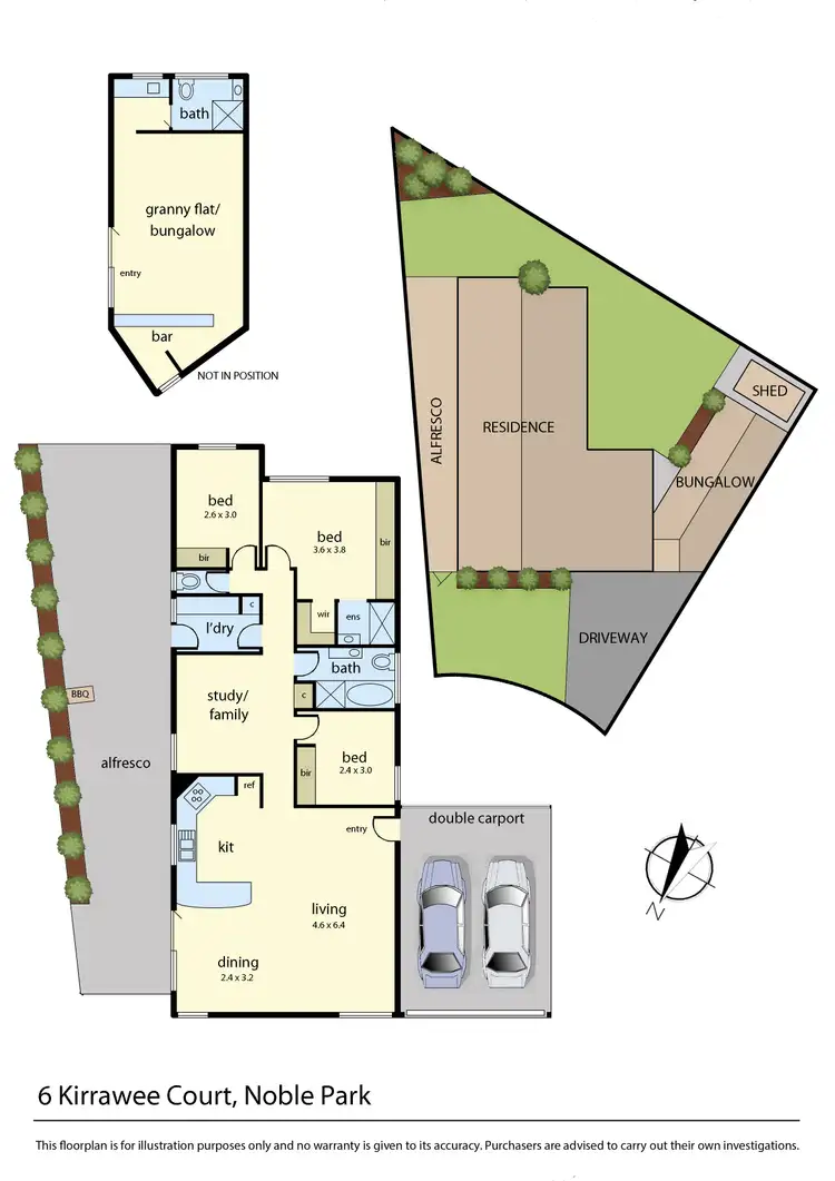 Floorplan of Homely house listing, 6 Kirrawee Court, Noble Park VIC 3174