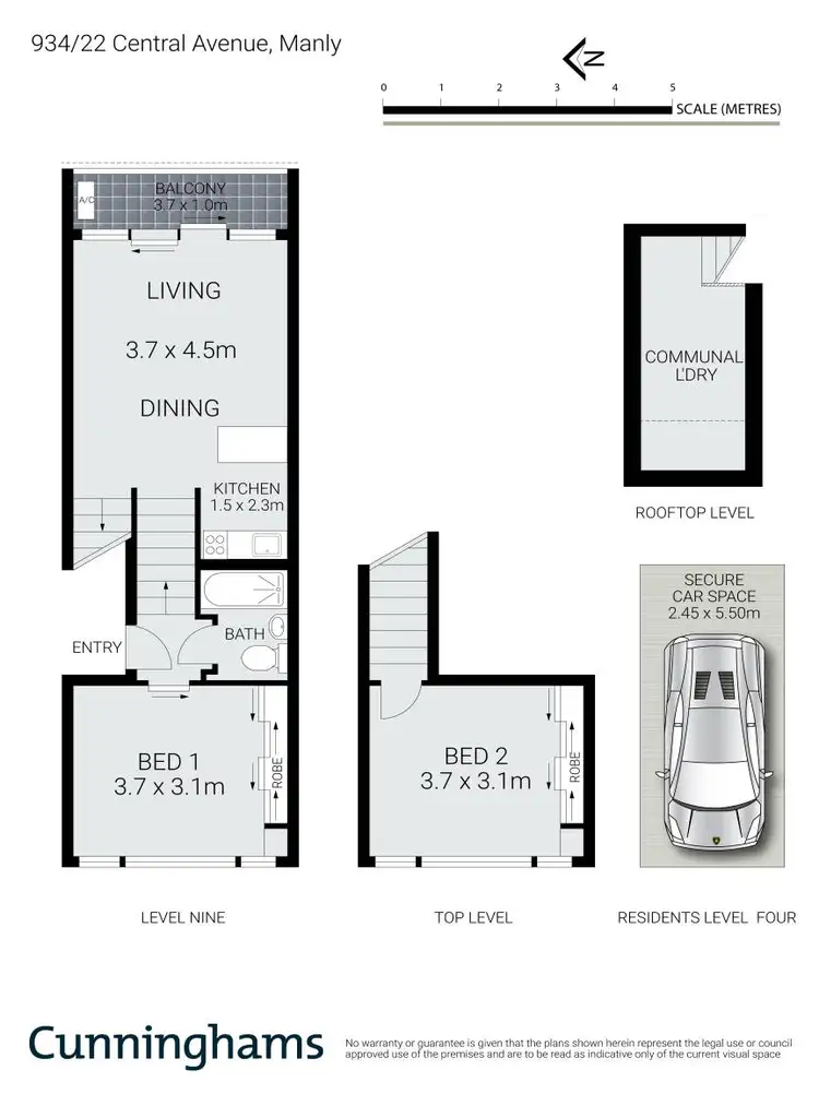 Floorplan of Homely apartment listing, 934/22 Central Avenue, Manly NSW 2095