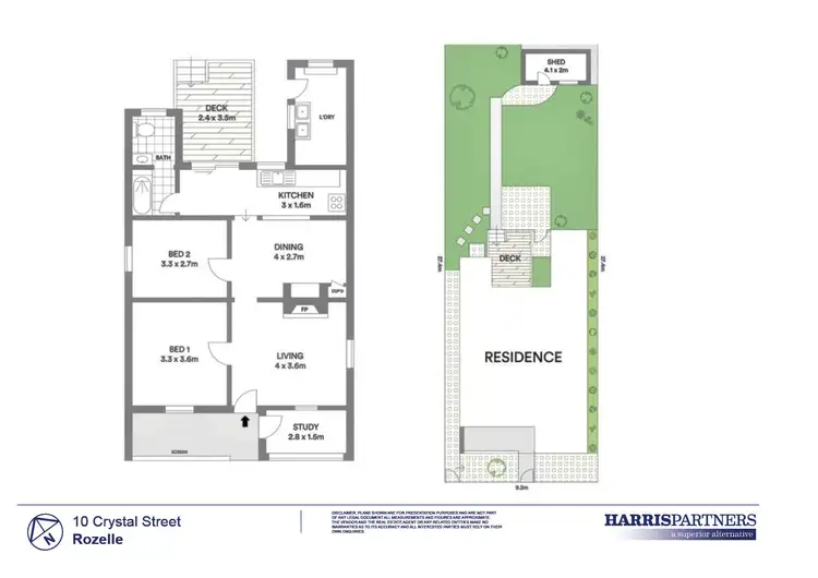 Floorplan of Homely house listing, 10 Crystal Street, Rozelle NSW 2039