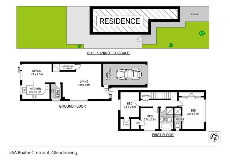 Floorplan of Homely house listing, 35A Baxter Crescent, Glendenning NSW 2761