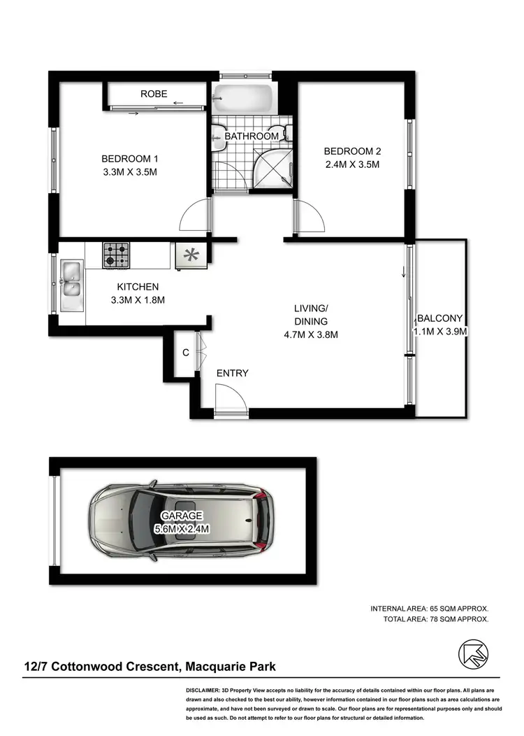 Floorplan of Homely apartment listing, 9/7 Cottonwood Crescent, Macquarie Park NSW 2113