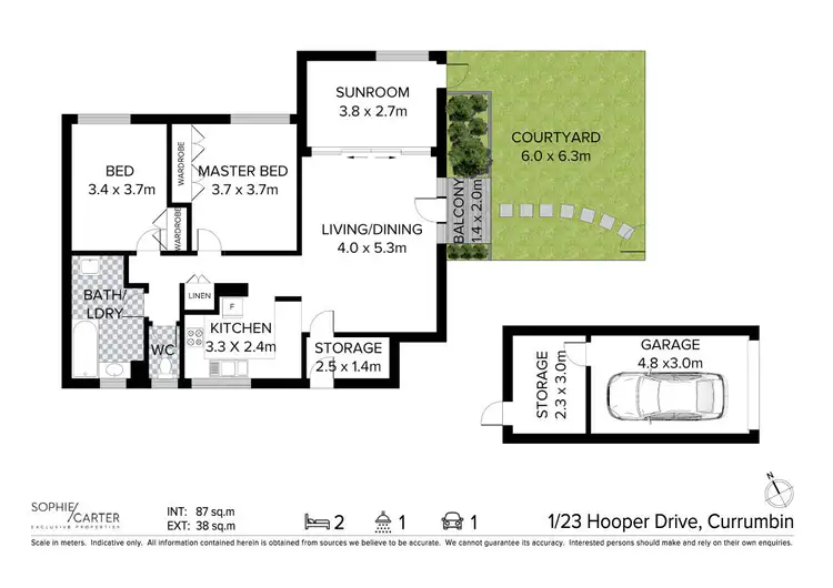 Floorplan of Homely unit listing, 1/23 Hooper Drive, Currumbin QLD 4223