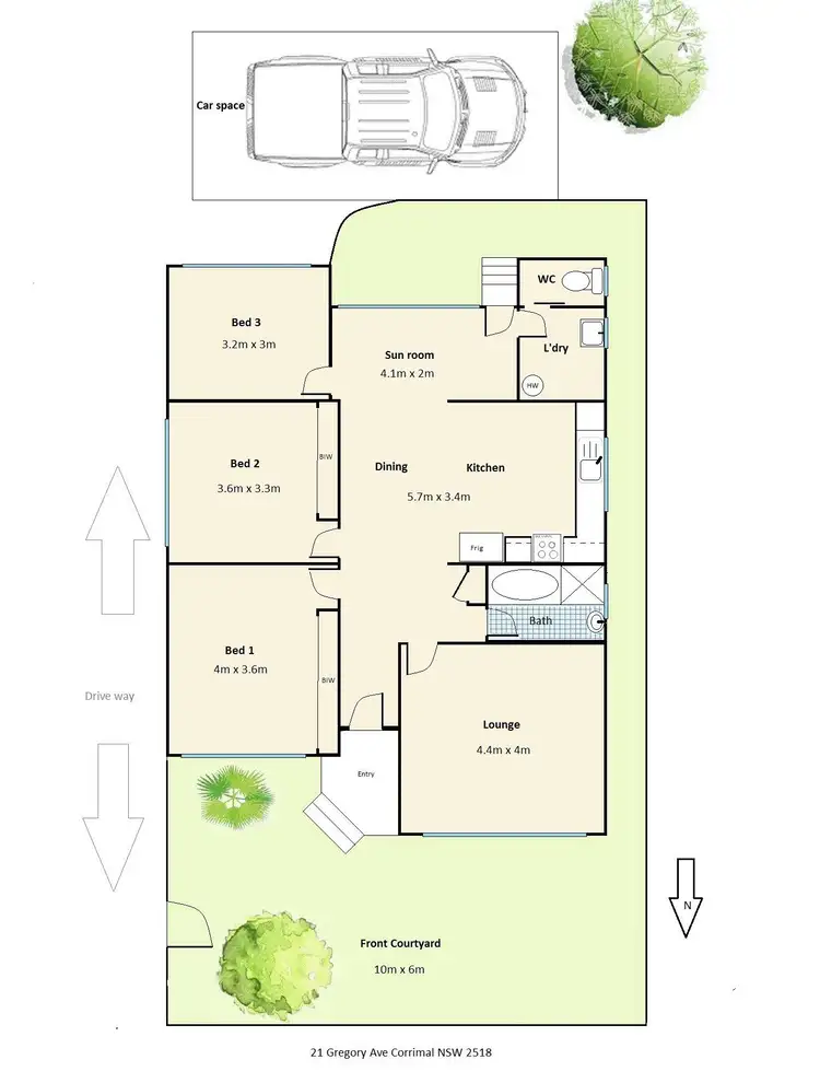 Floorplan of Homely house listing, 21 Gregory Avenue, East Corrimal NSW 2518