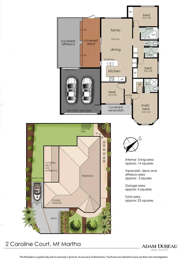 Floorplan of Homely house listing, 2 Caroline Court, Mount Martha VIC 3934
