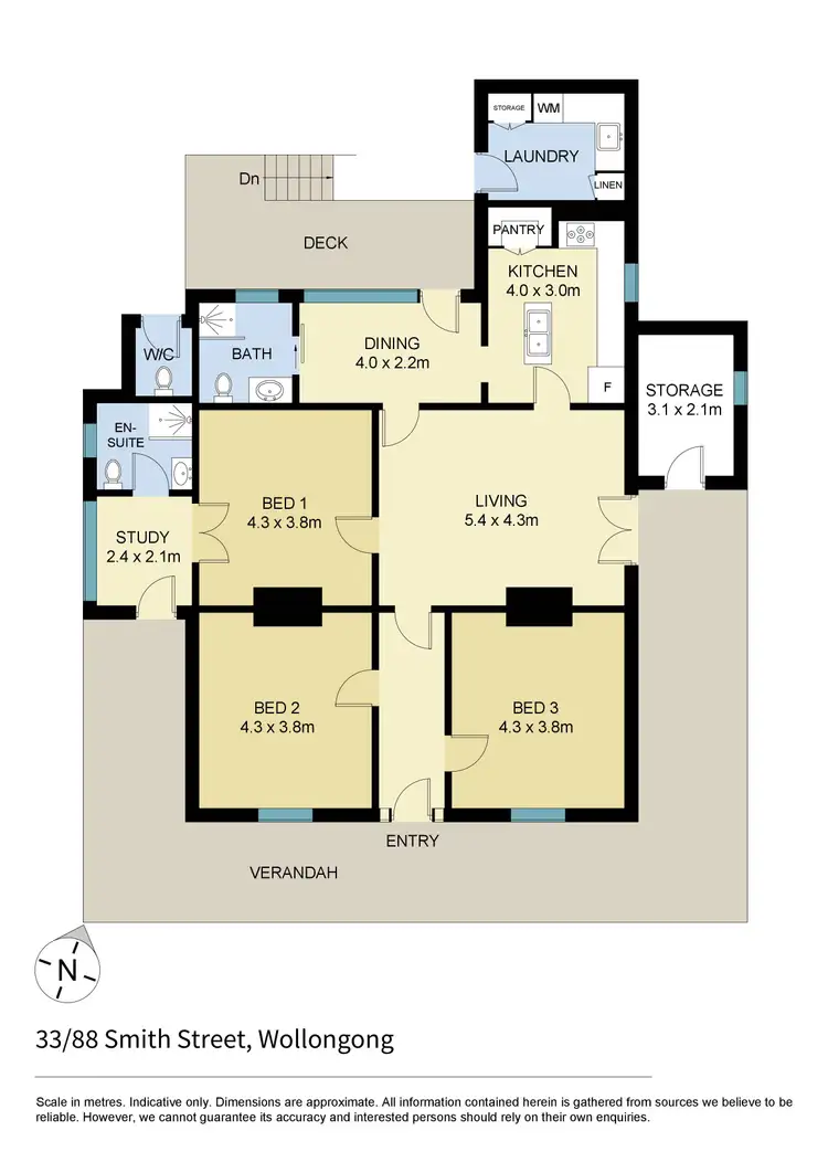 Floorplan of Homely villa listing, 33/88 Smith Street, Wollongong NSW 2500