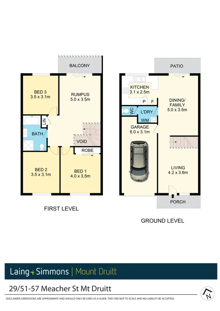 Floorplan of Homely townhouse listing, 29/51-57 Meacher Street, Mount Druitt NSW 2770