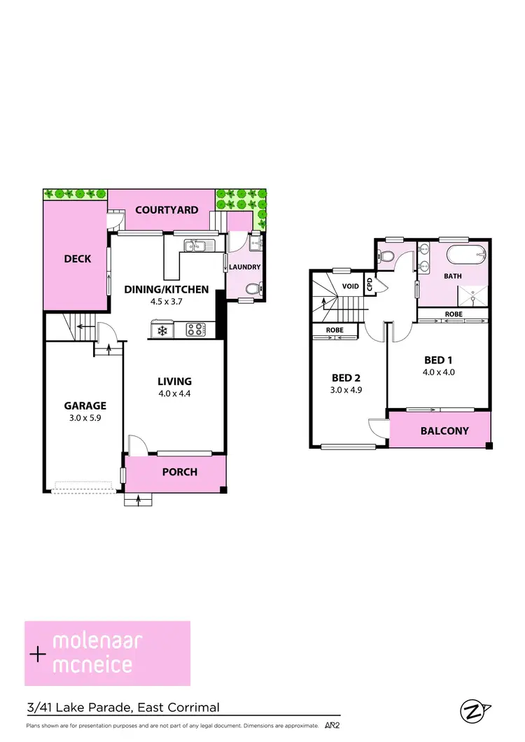Floorplan of Homely townhouse listing, 3/41 Lake Parade, East Corrimal NSW 2518
