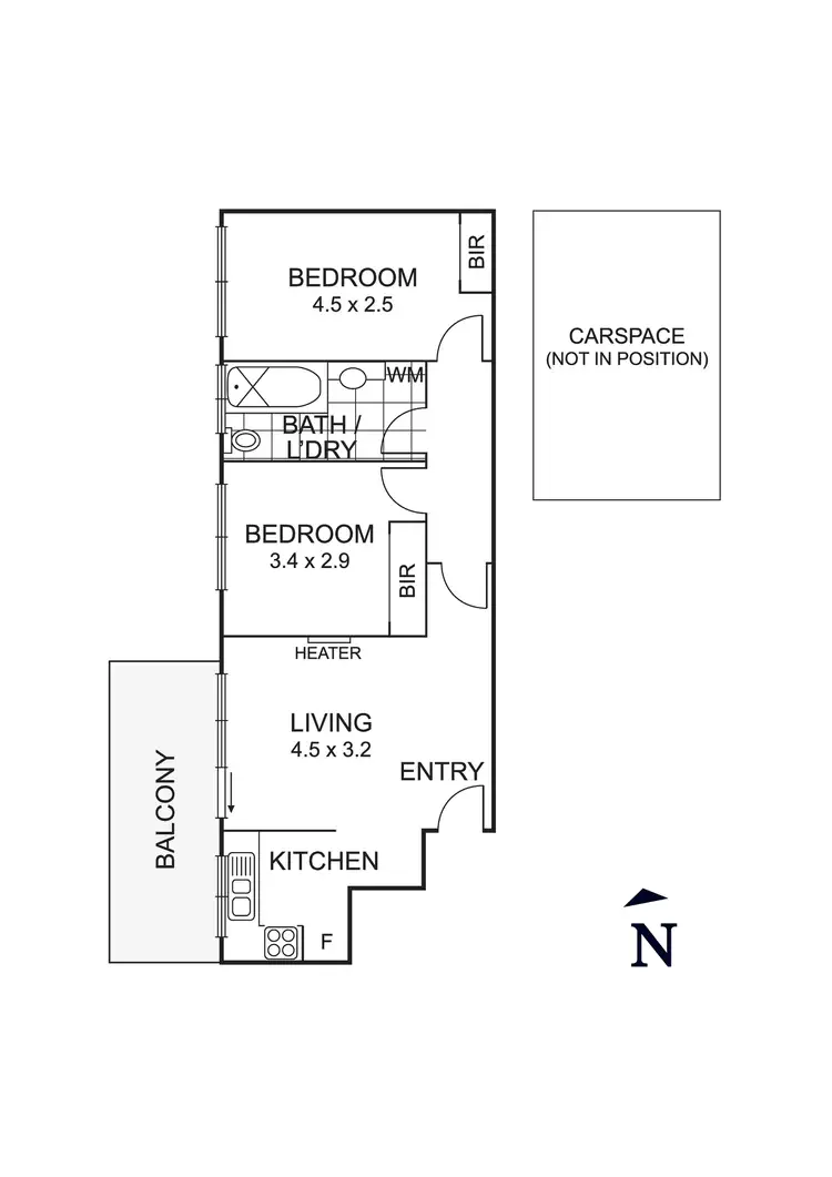 Floorplan of Homely apartment listing, 6/444 Albion Street, Brunswick West VIC 3055