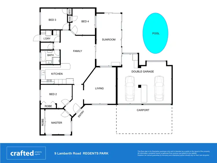 Floorplan of Homely house listing, 9 Lamberth Road, Regents Park QLD 4118
