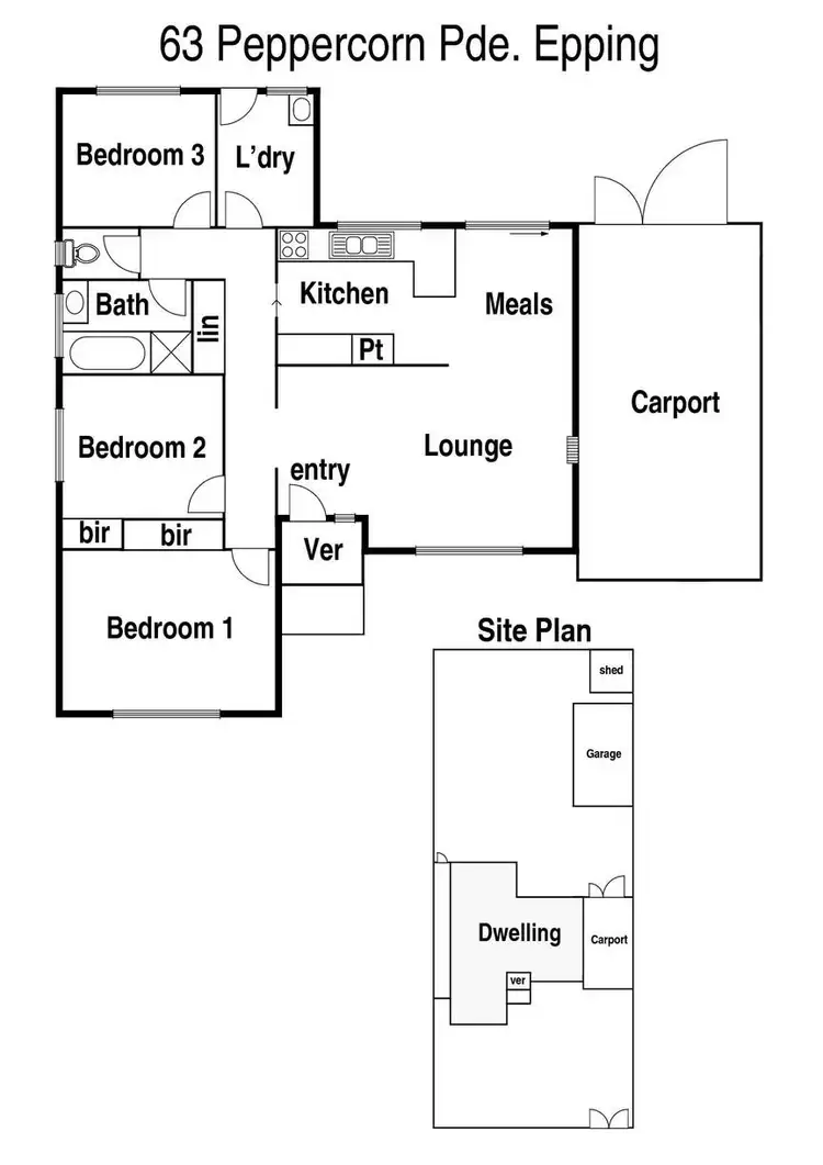 Floorplan of Homely house listing, 63 Peppercorn Parade, Epping VIC 3076