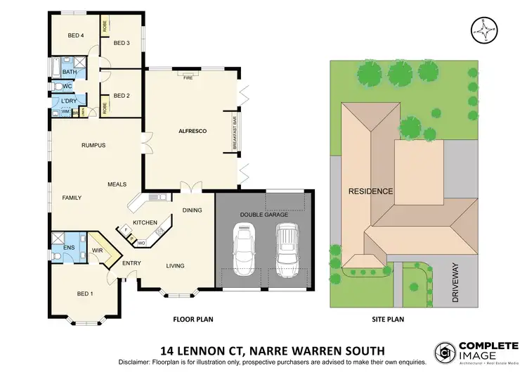 Floorplan of Homely house listing, 14 Lennon Court, Narre Warren South VIC 3805