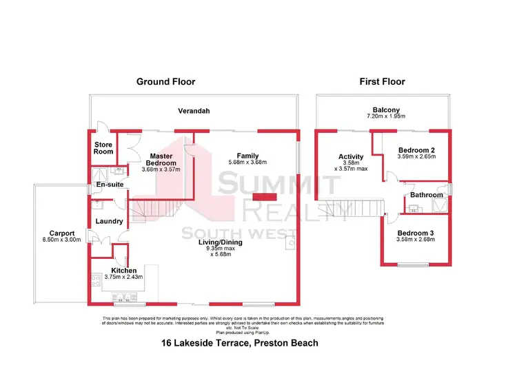 Floorplan of Homely house listing, 16 Lakeside Terrace, Preston Beach WA 6215