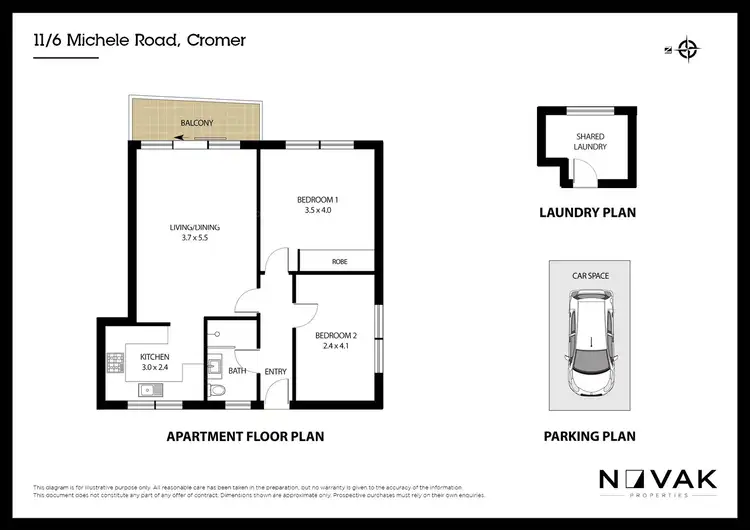 Floorplan of Homely apartment listing, 11/6 Michele Road, Dee Why NSW 2099