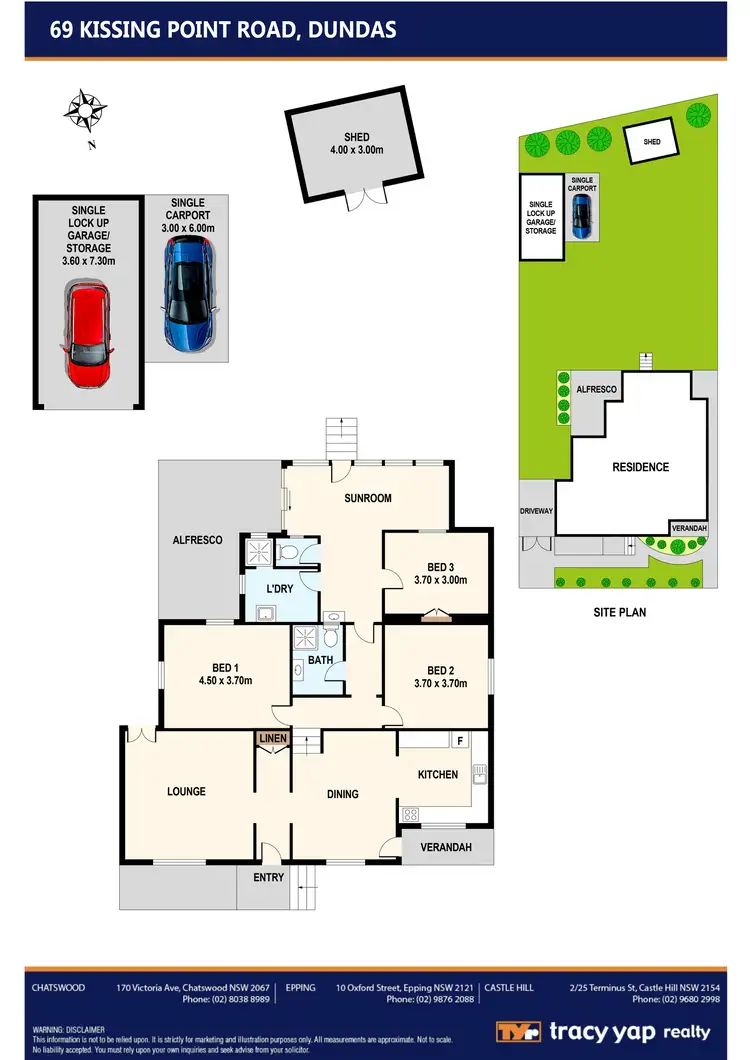 Floorplan of Homely semi-detached listing, 69 Kissing Point Road, Dundas NSW 2117