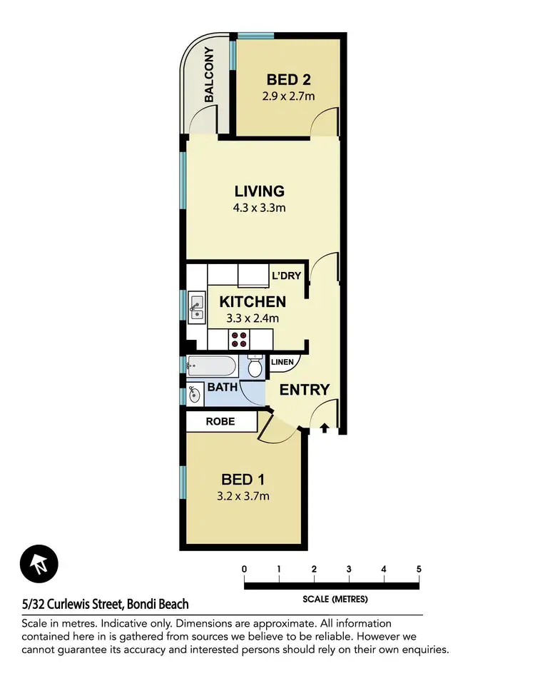 Floorplan of Homely apartment listing, 5/32 Curlewis Street, Bondi Beach NSW 2026