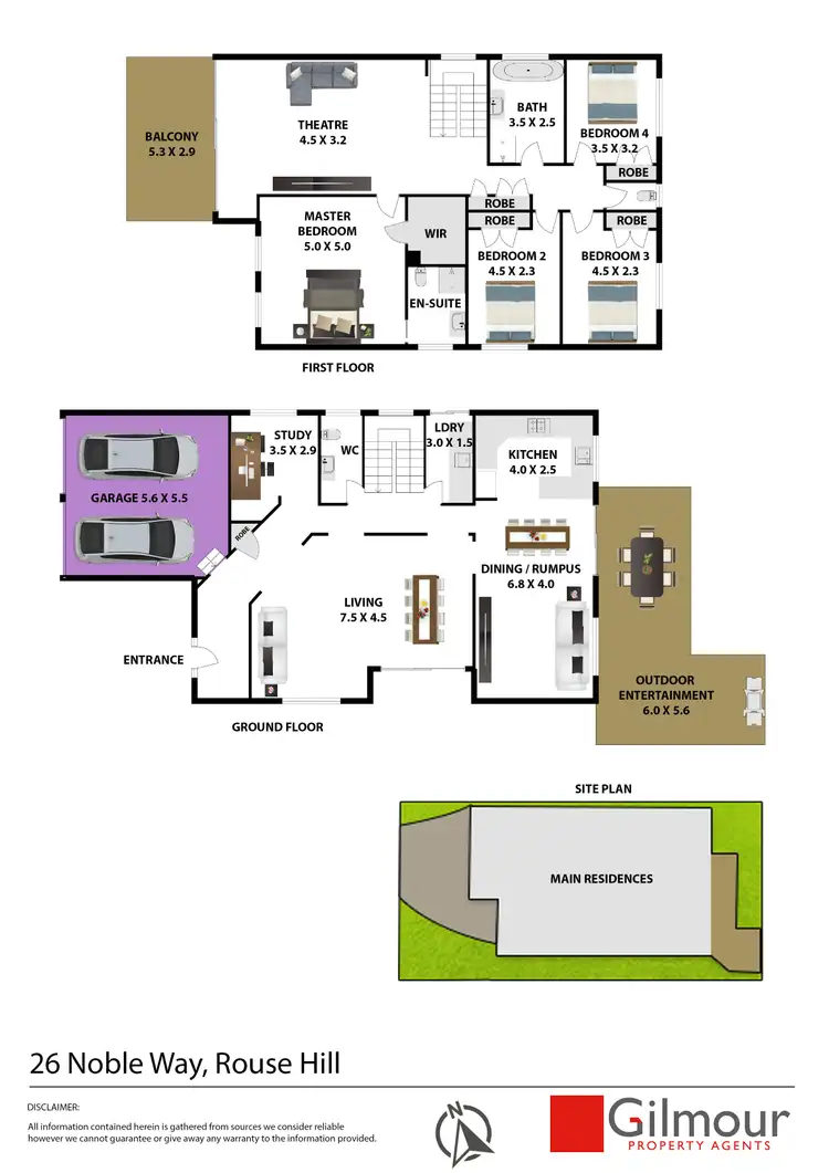 Floorplan of Homely house listing, 26 Noble Way, Rouse Hill NSW 2155