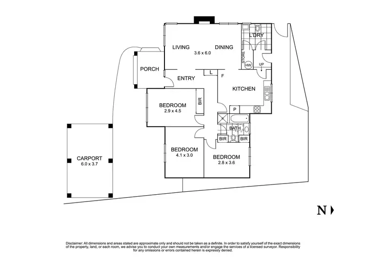Floorplan of Homely unit listing, 1/4 Paul Street, Doncaster VIC 3108