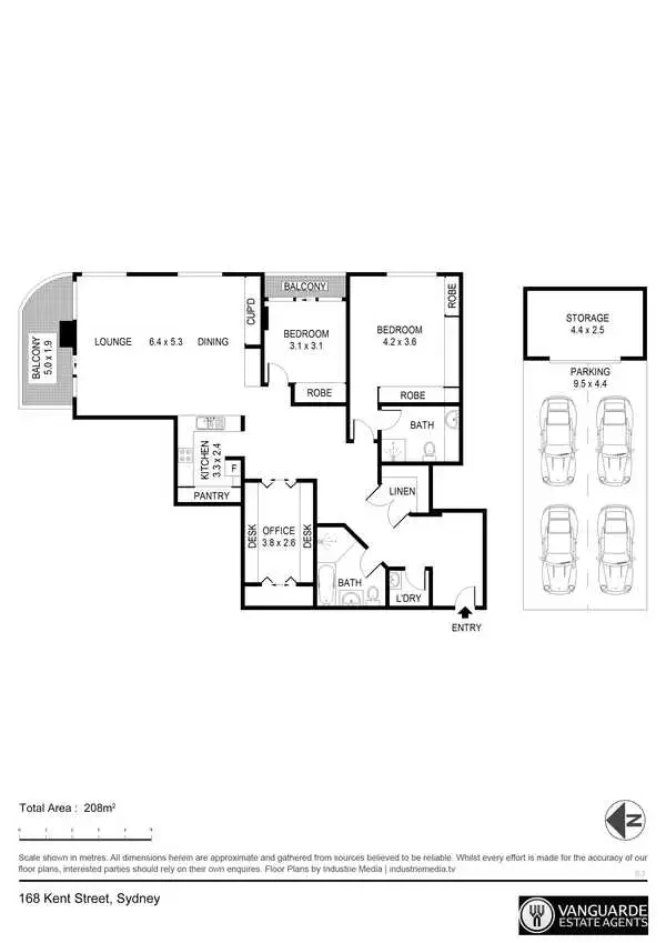 Floorplan of Homely apartment listing, 901/168 Kent Street, Sydney NSW 2000